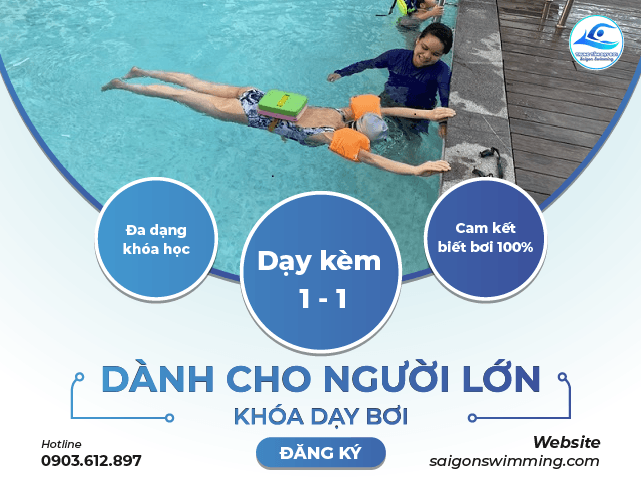 Lớp dạy bơi kèm riêng dành cho người lớn